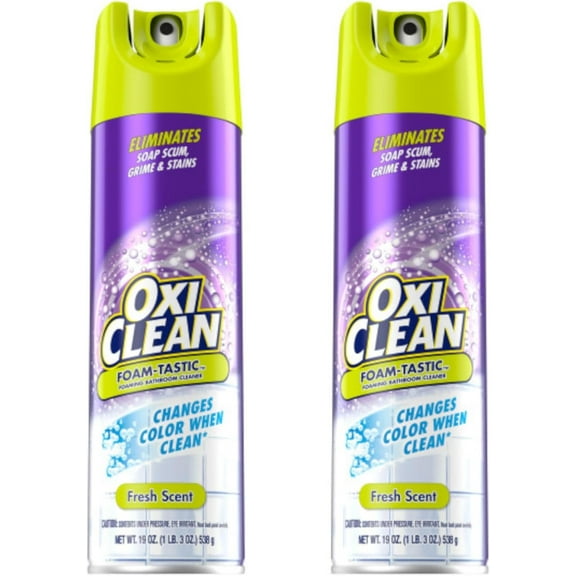 OxiClean Foam-Tastic Fresh Scent Bathroom Cleaner, 19 oz, 2 count