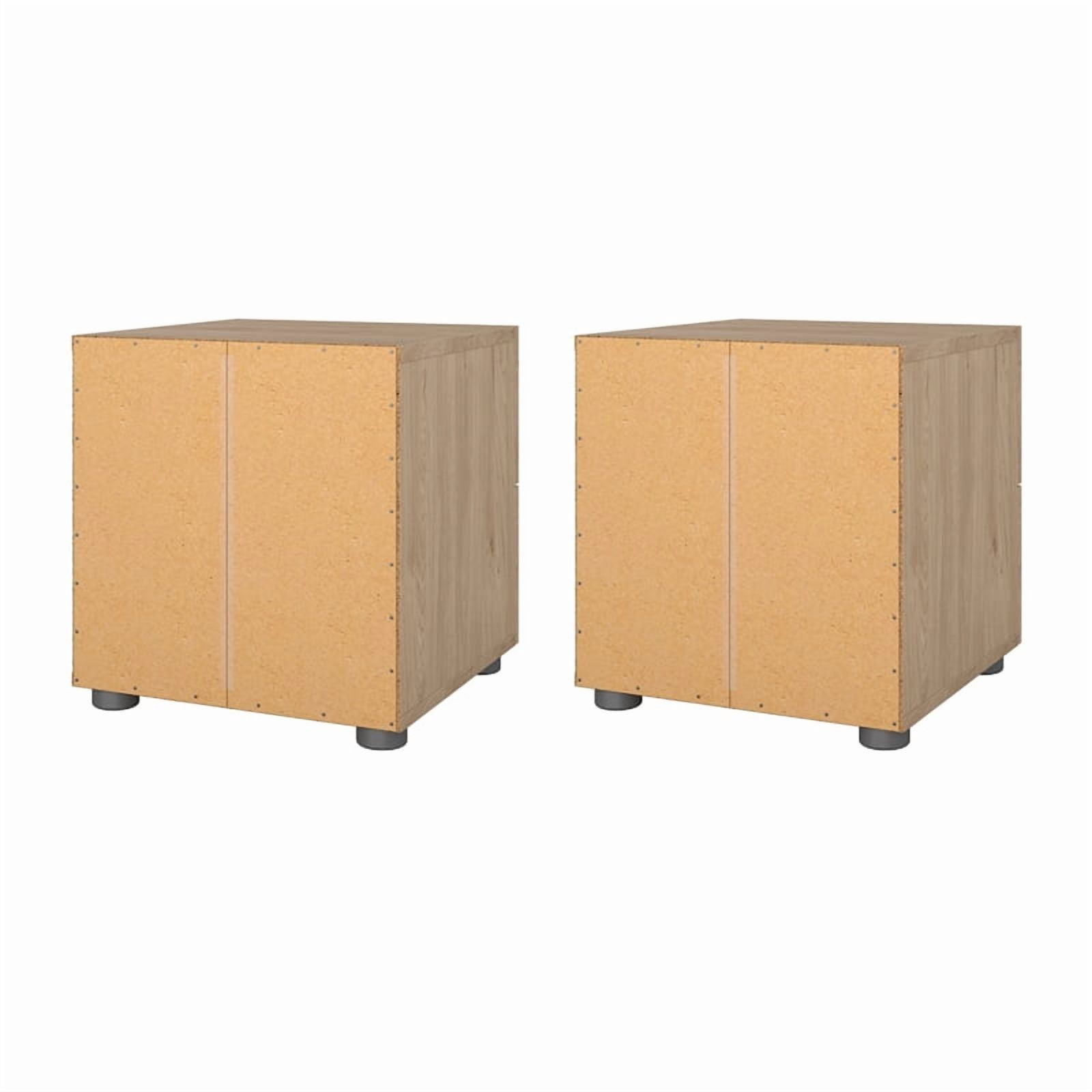 Tvilum Loft 2 Drawer Jackson Hickory Nightstand - Set of 2