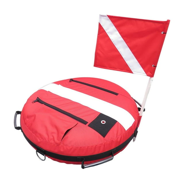 Bouée de Plongée avec Marqueur, Flotteur Gonflable, Bouée d'Entraînement au Signal, Rouge