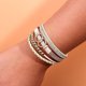 thumbnail image 5 of Pulseras envolventes bohemias, brazalete de cuero, pulseras con cuentas doradas para mujer, pulseras infinitas apilables, joyería con cierre, 5 of 6