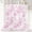 Pink, variant on Floral Fuzzy Blanket Blue Flowers Throw Blanket Decorative Soft Cozy Flannel Blanket for Home Bed Sofa Couch Chair, 50 x 60 Inch