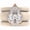 Nude and Rose Gold, variant on Pear Cut CZ Silicone Ring Set for Women, 2 Thin Stackable Rings, 8×12 mm Pear Cut CZ, Patent-Pending Design - GlowStone Collection