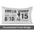 thumbnail image 2 of Printtoo Personalized Birth Announcement Pillow-Custom State MapBirthStats BabyGender Reveal Gift Keepsake Nursery Dcor-12x20 Inches, 2 of 5