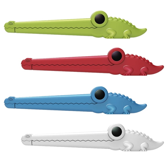 HONMEET 4 Piece Plastic Airtight Bag Sealer Clips for Food Storage, Kitchen Snack Chip Sealing, and Reusable