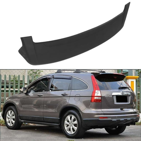 SCITOO Roof Spoiler Fit for Honda CR-V 2007-2011 Matt Black Rear Roof Window Spoiler Wing W/LED Light