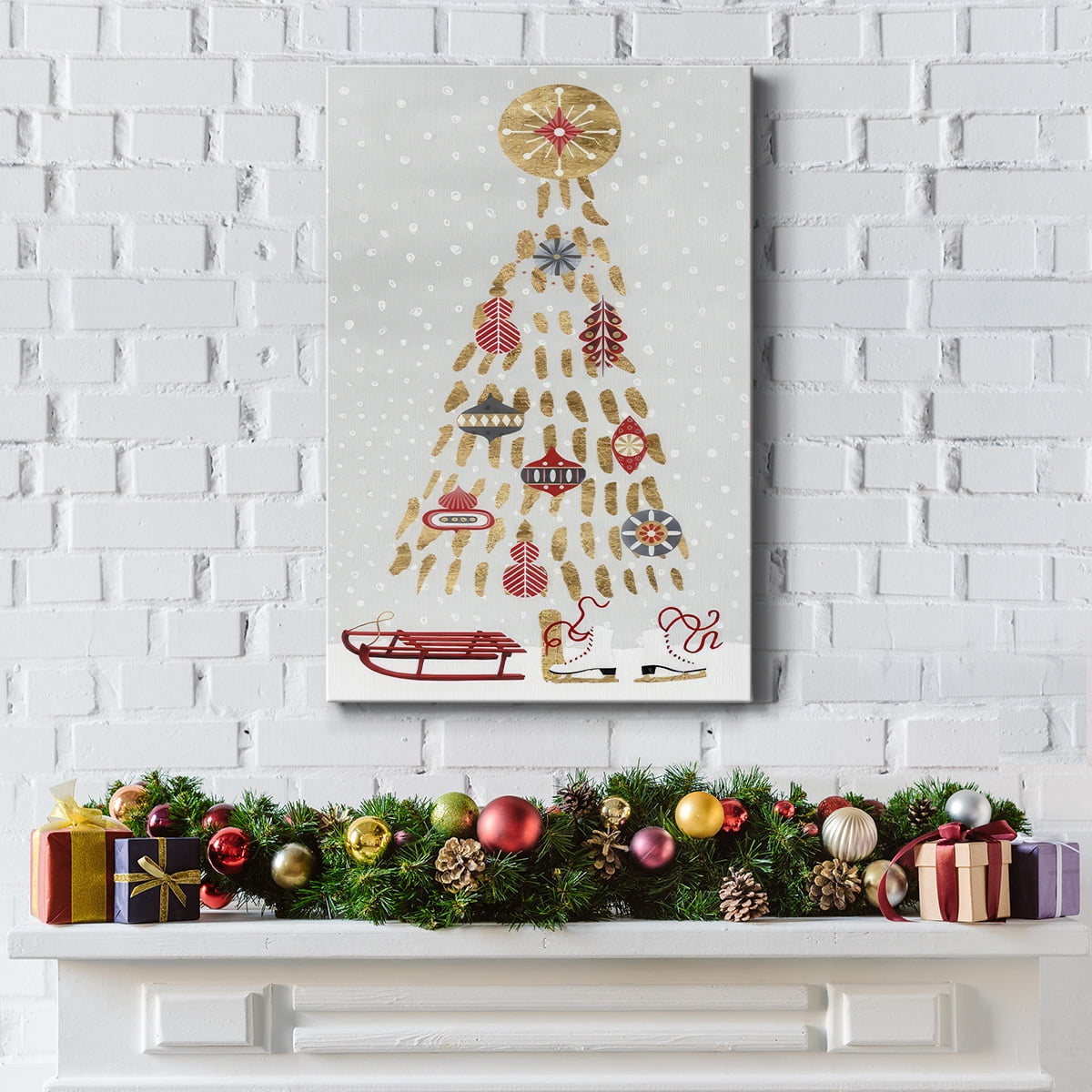 Christmas Chalet Collection B- Gallery Wrapped Canvas