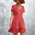 thumbnail image 3 of Vestido Floral,Vestido Verano Escote en V Vestido Escote en V Vestido Estampado Optimizado para la Excelencia, 3 of 6