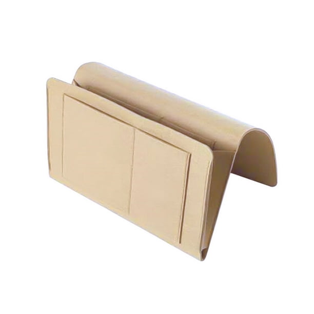 Bolsa de escritorio para cama, bolsa de noche multiusos para el producto del dormitorio del hogar (caqui)