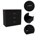 thumbnail image 7 of FM Furniture Cambridge Modern 3-Drawer Wood Bedroom Dresser in Black, 7 of 7
