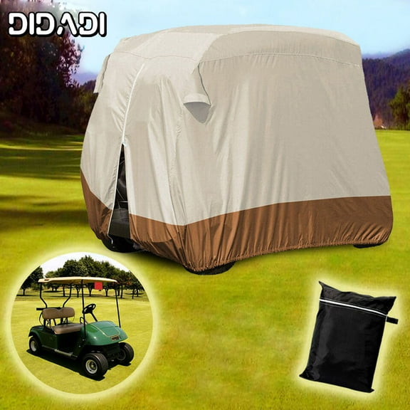 DIDADI 4 Passenger Golf Cart Covers, Heavy Duty 420D Waterproof UV Resistant Golf Cart Cover, Roof 80" L, Dustproof and Durable Club Car Covers Fits EZGO, Club Car, Yamaha