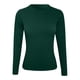 thumbnail image 3 of MKLEKYY Playeras Algodon Mujer Camiseta Básica Informal Ajustada De Manga Larga Con Cuello Redondo Y Canalé Para Mujer 150 Talla M, 3 of 3