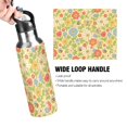 thumbnail image 4 of Yayeee 20oz Insulated Water Bottle Double Wall Stainless Steel with Flip Straw Lid, Colorful Cartoon Flowers Pattern, 4 of 7
