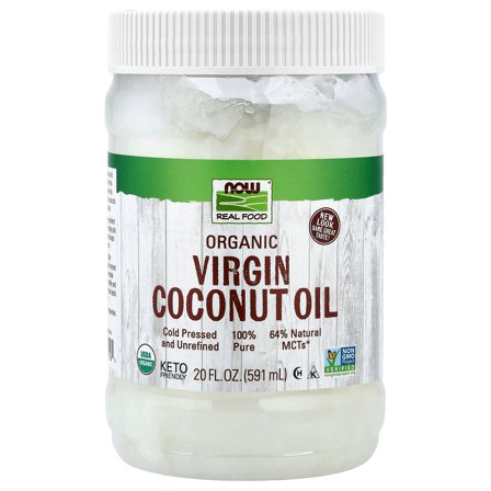 NOW Foods Real Food Certified Organic Virgin Coconut Oil 20 fl oz - Vegan
