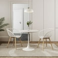 thumbnail image 2 of Jamesdar Kurv Wood and Steel 31.5" Cafe Table in White, 2 of 6