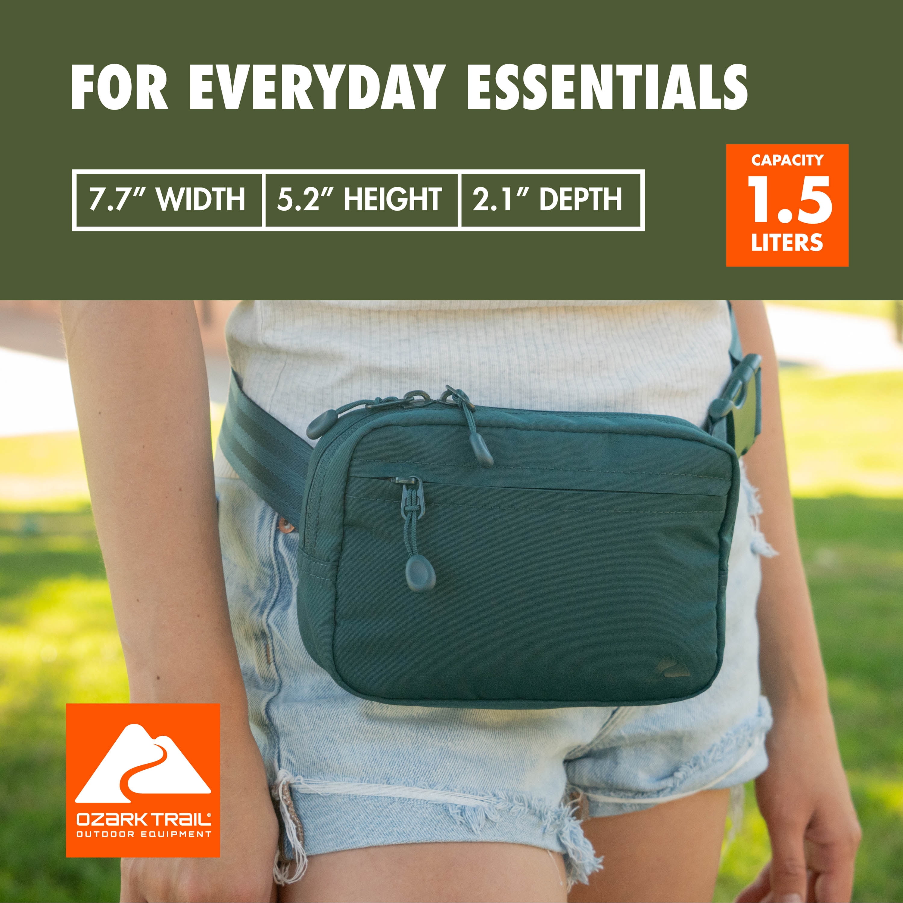 Ozark Trail Unisex Polyester Denver Fanny Pack, Teal