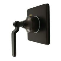 Kingston Brass KS3045KL Whitaker Single-Handle Three-Way Diverter Valve with Square Trim Kit, Oil Rubbed Bronze