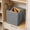 Gray,Square, variant on Clothes Hanger Organizer Holder for Space Saving, Hanger Triangle Storage Bag with Handles, Portable Wardrobe Drying Rack, Waterproof Portable Stacker Container, for Closet, Laundry Rooms
