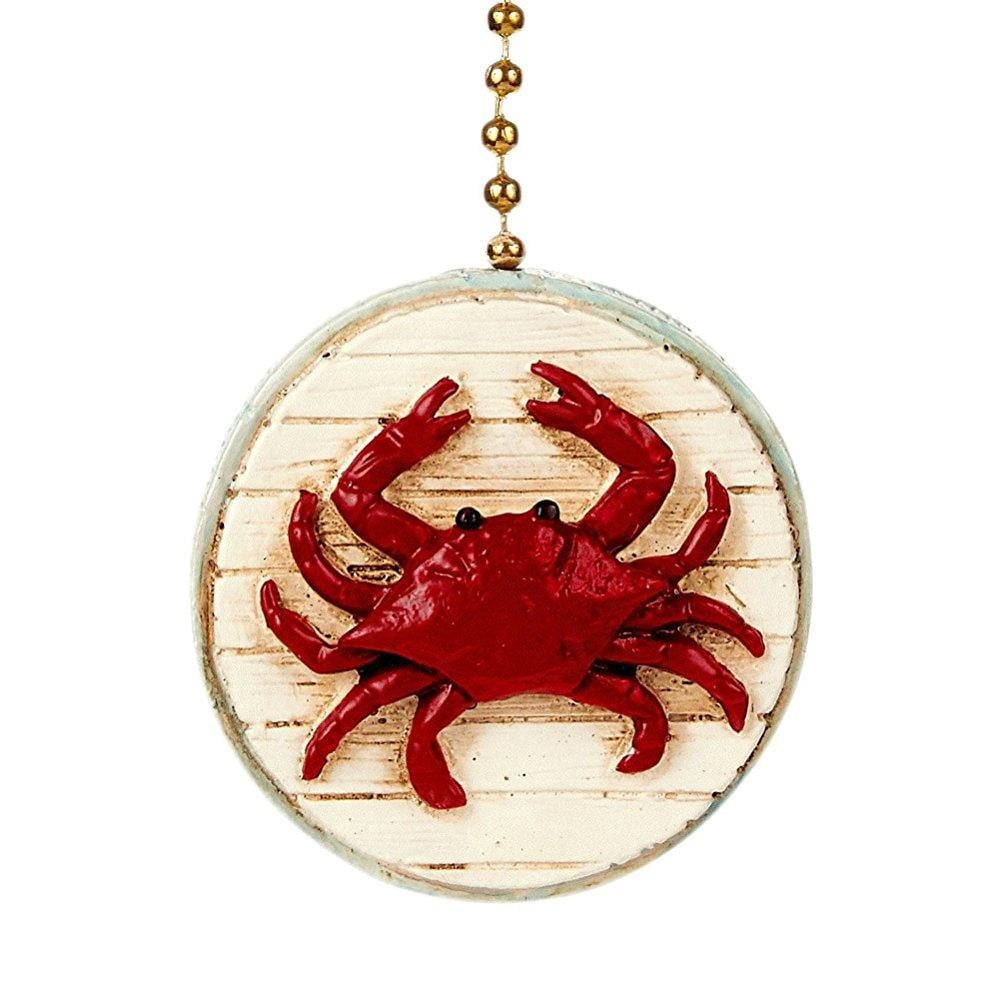 Red Crab 2D Beach Ceiling Fan Pull Beach Decor