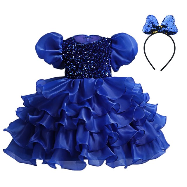 Vestido de niña con falda de pastel, vestido de cumpleaños para niña de las flores, vestido de baile con lentejuelas, vestido de princesa