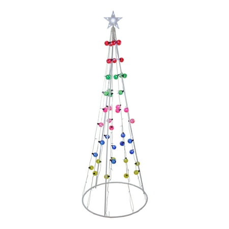 6' Multi-Colored Lighted Show Cone Christmas Tree Outdoor