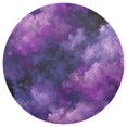 thumbnail image 3 of 15 Inch Round Grid Plate Mats Heat Non-Slip Resistant PVC Placemats for Kitchen Dining Table Decor Purple and Black Tie-dye Texture 1PCS, 3 of 5