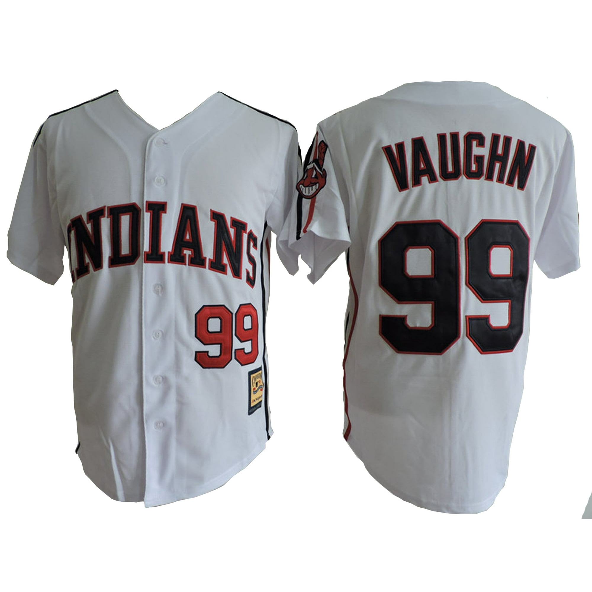 MyPartyShirt Rick Wild Thing Vaughn 99 Jersey Major League Costume Movie White Uniform Gift - Mens Large