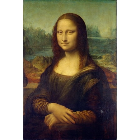 - Canvas Print La Gioconda Oil Painting Leonardo Da Vinci Mona Lisa Stretched Canvas 32 x 24