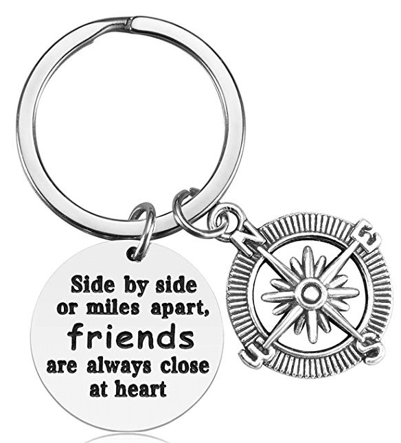 Best Friends Keychain Gift Long Distance Friendship Gift for Women Men Friendship Gift for Sister Brother Birthday Graduation Jewelry Gift for Friends Bestie Anniversary Christmas Gift for Girls Teen