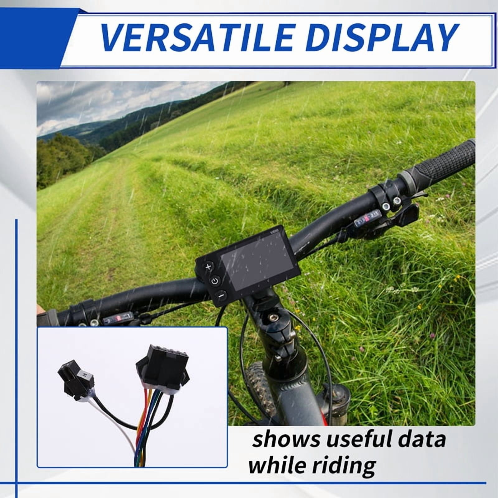 V890 Electric Bicycle LCD Display Multifunctional Riding Color Screen Control Panel for 22.2mm Handlebar