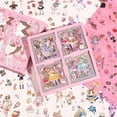 thumbnail image 1 of 100 Sheets Kawaii Girls Stickers Kit for Journaling - Cute Sweet Cartoon PET Transparent Collage Scrapbooking Supplies Sticker Decal for Junk Journals, 1 of 4