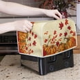 thumbnail image 3 of ZUXONGSY Fall Pumpkin Maple Leaf Toast Cover 4 Slice Kitchen Small Appliance Covers Wide Slot Universal Size Microwave Oven Dustproof Cover Kitchen Bakeware Protector Women Gifts, 3 of 7