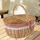 thumbnail image 5 of Cesta de mimbre para picnic, cesta tejida de mimbre con tapa y asa, práctica cesta de almacenamiento de mimbre para parque al aire libre, pan para Grande, 5 of 8