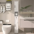 thumbnail image 2 of VECELO Narrow Bathroom Cabinet with Adjustable Shelves, 2 Doors and 1 Drawer for Small Space, White, 2 of 6
