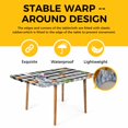 thumbnail image 4 of Grey Bunny Easter Table Cloths for 4 Foot Rectangle Tables, Rabbits Spring Botanical Black White Plaid Patio Waterproof Elastic Fitted Tablecloths, Washable Rectangular Table Cover for Camping, 4 of 8