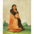 thumbnail image 2 of George Catlin 20x23 Gold Ornate Framed and Double Matted Museum Art Print Titled - Mong-Shong-Sha, Bending Willow, Wife of Great Chief (1832), 2 of 4
