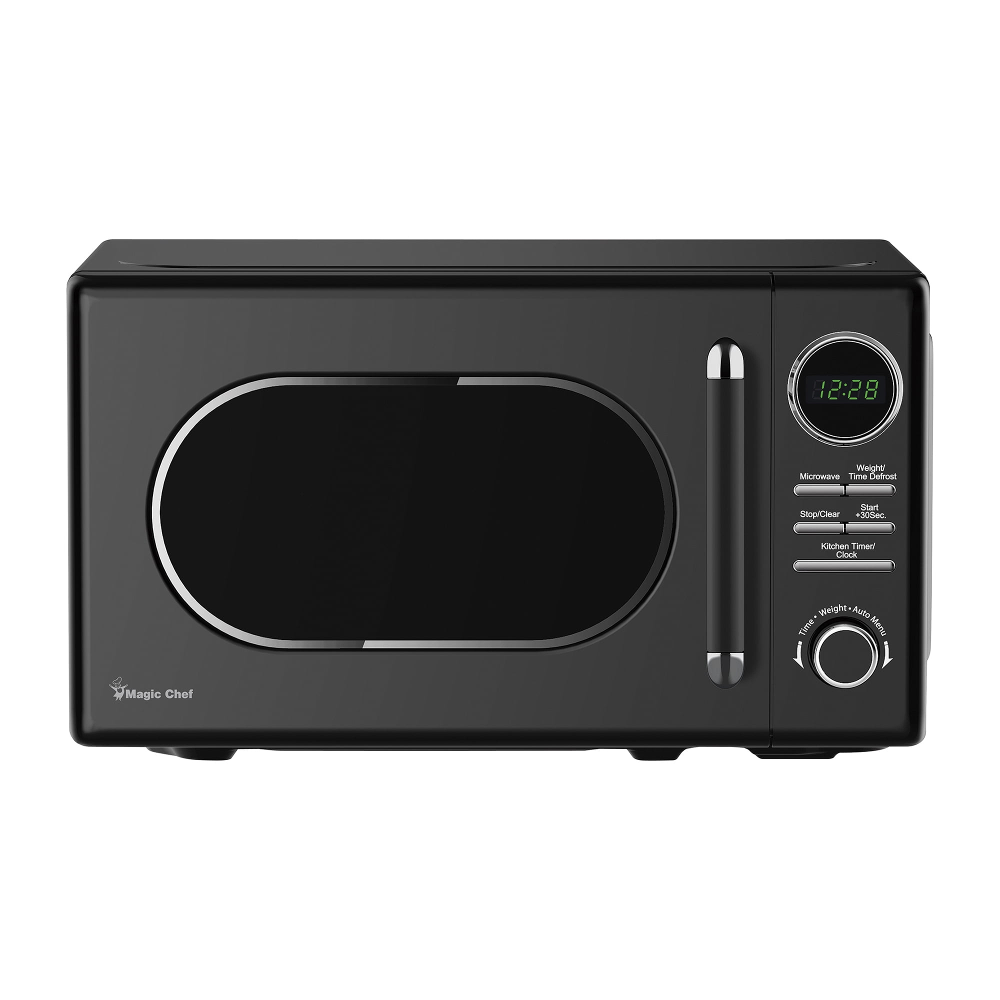 Magic Chef 0.7-Cu. Ft. 700-Watt Retro Countertop Microwave, Black