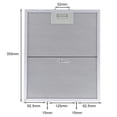 thumbnail image 3 of MYG Aluminum Silver Cooker Hood Filters Metal Mesh Extractor Vent Filter 280x355x9mm, 3 of 9