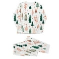 thumbnail image 3 of Odeerbi Christmas Pajamas for Family Holiday Long Sleeve Family Christmas Pajamas Matching Sets Toddler Parent Child Printed Loungewear Set Two-Piece Sleepwear Xmas PJs Set Black, 3 of 8