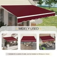 AECOJOY 13' x 10' Manual Retractable Patio Awning,Outdoor Awning