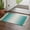 Teal, variant on Teal Ombre Bathroom Rug 2'x3', Turquoise White Gradient Modern Abstract Art Low Profile Front Entryway Rug with Tassels, Woven Cotton Washable Kitchen Mat Carpet for Foyer Bedroom Back Door Decor