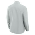 thumbnail image 3 of Men's Fanatics Gray Los Angeles Chargers Front Office Micro Tonal Quarter-Zip Pullover, 3 of 3