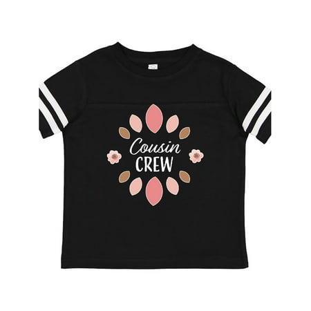 

Inktastic Cousin Crew with Pink Flowers Gift Toddler Toddler Girl T-Shirt