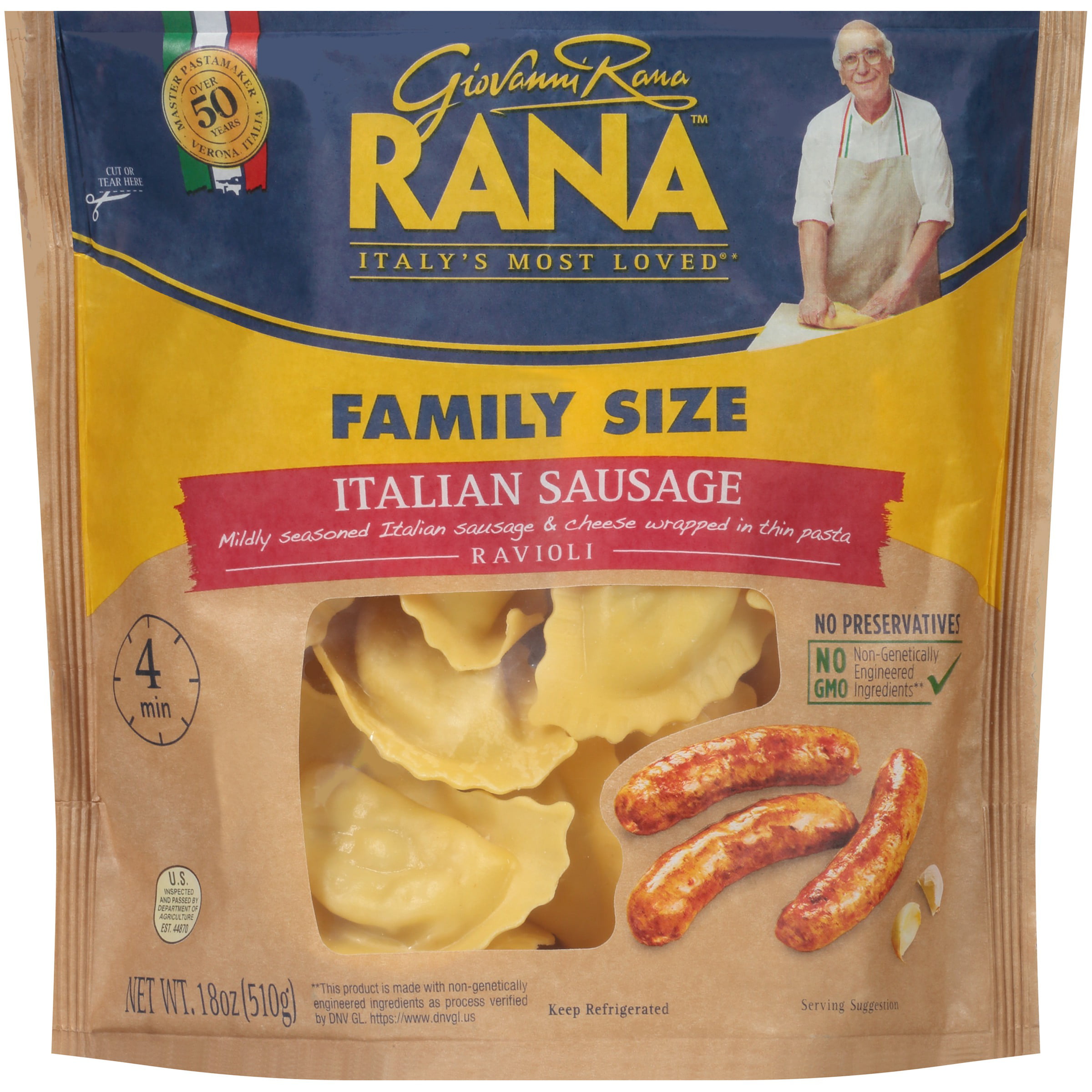 Rana Italian Sausage Ravioli, 18 oz