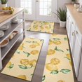 thumbnail image 2 of Yellow Lemon Fruit Leaves LightYellow Pattern Kitchen Rugs Sets Of 3,Kitchen Runner Rugs Non Skid Washable,Decorative Kitchen Floor Mats for Kitchen,Sink,Laundry,17"x30"+ 17"x47" + 17"x59", 2 of 6