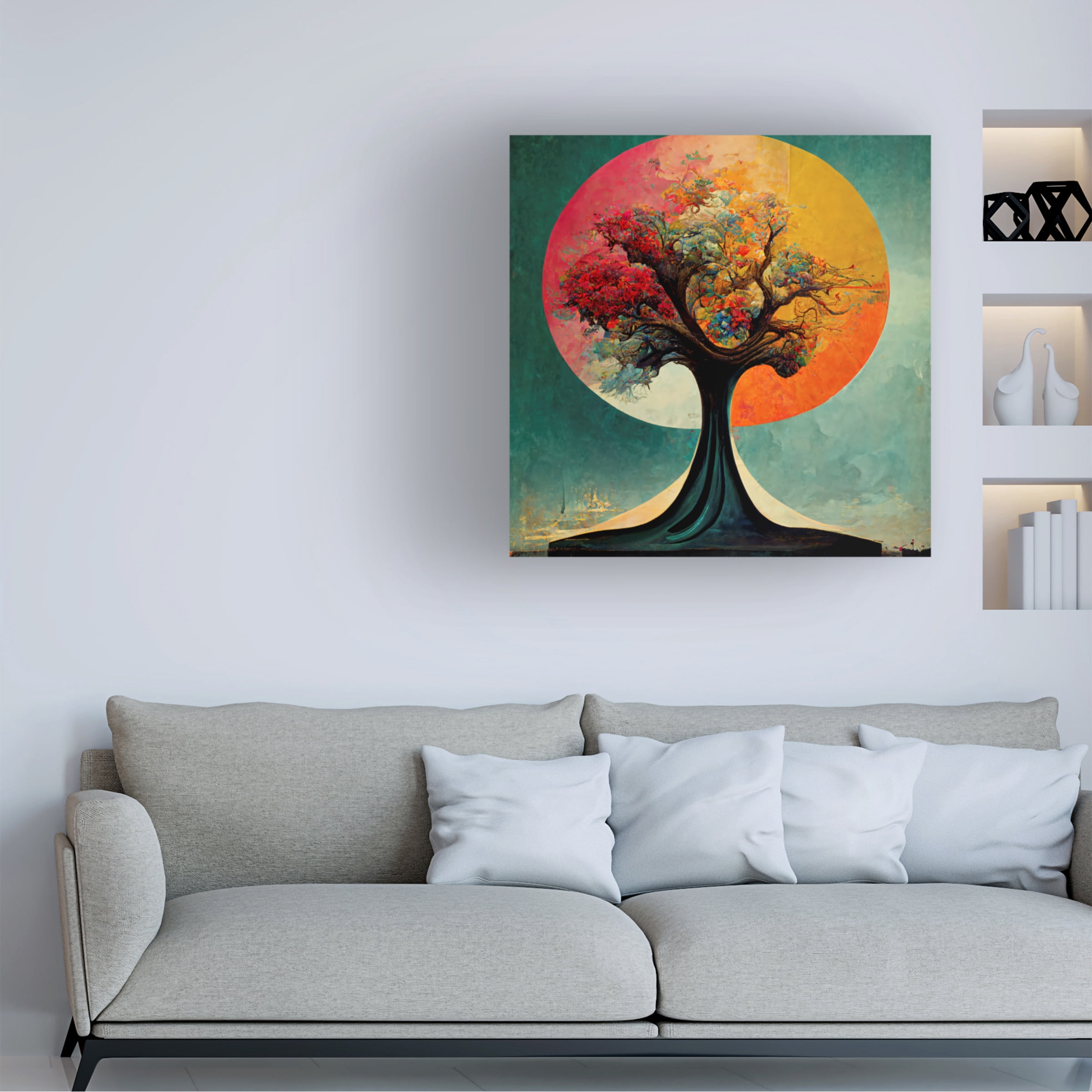 Canvas Wall Art - Ray Heere 'Tree Of Life 5' Wall Art for Living Room, Bedroom, or Office DÃ©cor by Trademark Fine Art - 35 x 35 Inches