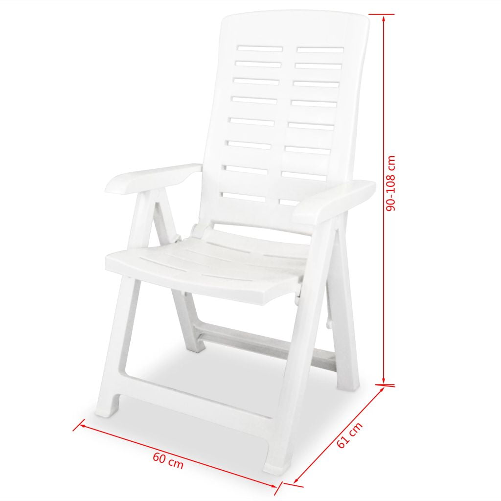 Kepooman Outdoor Garden Folding Arm Chair for Yard Patio, Set of 4, White Kepooman Outdoor Garden Folding Arm Chair for Yard Patio, Set of 4, White
