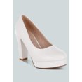 thumbnail image 2 of Damsor Faux Leather Block Heel Pumps, 2 of 5