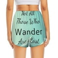 thumbnail image 3 of Picia Not All Those Who Wander Are Lost1 Pattern Women's 2 in 1 Athletic Running Shorts High Waisted Workout Casual Gym Sweat Shorts with Comfy Liner Zipper Pockets-XX-Large, 3 of 9