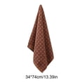 thumbnail image 3 of Checkered Face Towels Set of 3, Soft Absorbent, Quick-Drying, Reinforced Edges, Multi-Use for Bathroom, Kitchen, Travel, 15x8cm, Dark Gray, Brown, Green, 3 of 6