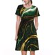 thumbnail image 1 of Balery Green Marble Vestidos sueltos de manga corta para mujer, vestidos de verano 2025, vestidos casuales de corte A con vuelo., 1 of 6